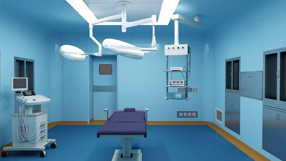 Laminar Flow Modular Operating Theater Spray Coating Color Scratch Proof Steel