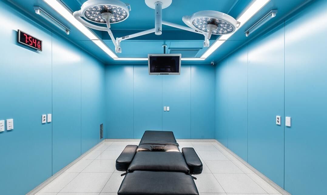 Laminar Flow Modular Operating Theater Spray Coating Color Scratch Proof Steel