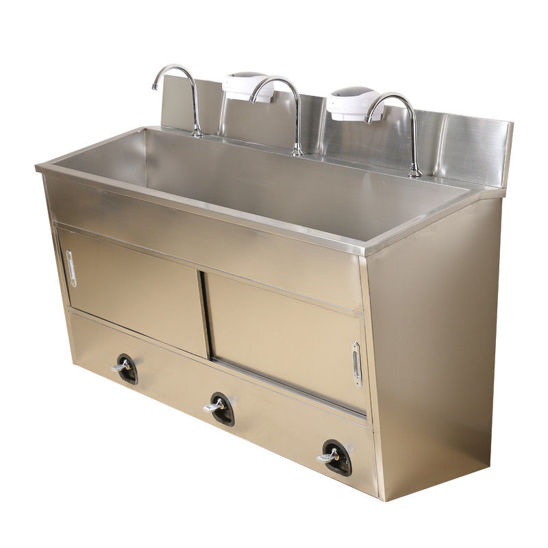 Workshop Operation Medical Stainless Steel Sink Hand Wash Sink SUS201 With Tap Holes
