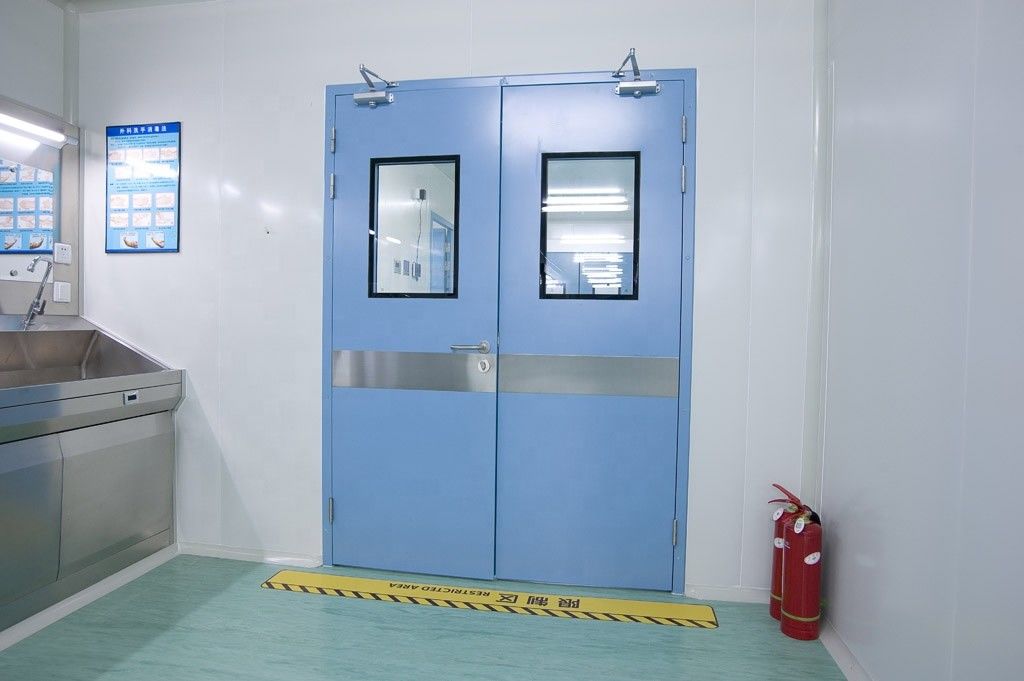 Steel Pharmaceutical Clean Room Door Hermetically Sealed Airtight Interior Door CE