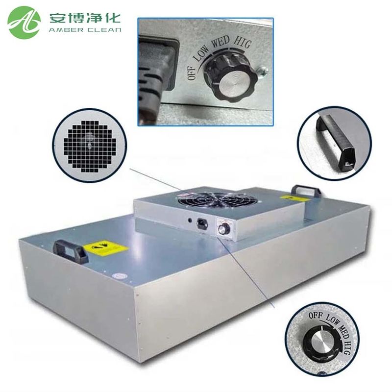 AMBER Class 100 Galvannized Steel 46KG Filter Fan Unit AC 220V/50HZ