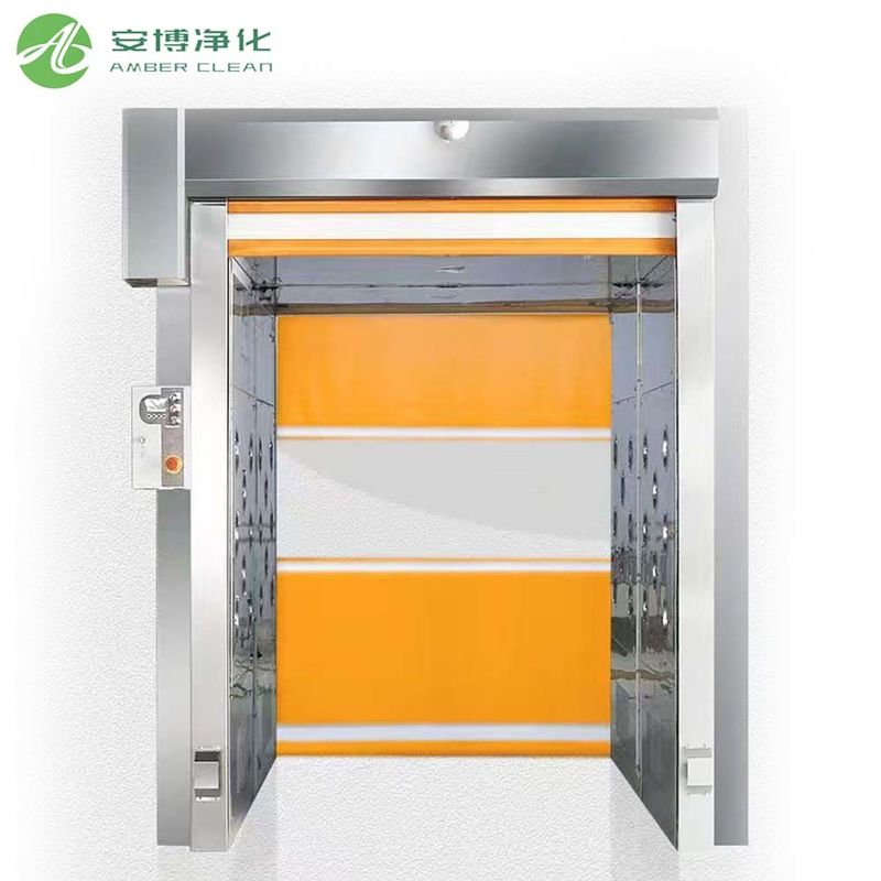 Custom GMP Workshop HEPA Filter PVC Shutter Door SUS201 Cargo Air Shower