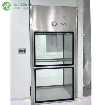 AMBER SUS304 Mechanical Interlock Dynamic Air Shower Pass Box 760*690*720mm