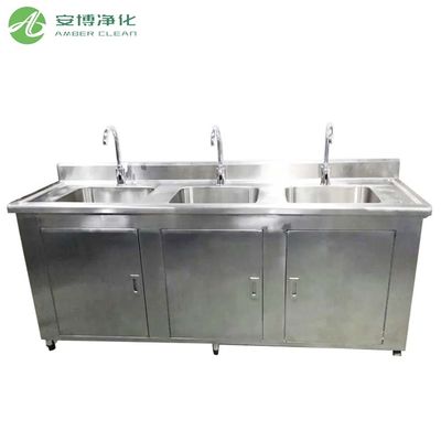 ​ Three-Person 1.2mm SUS304 Stainless Steel Surgical Scrub Sinks For Sale​