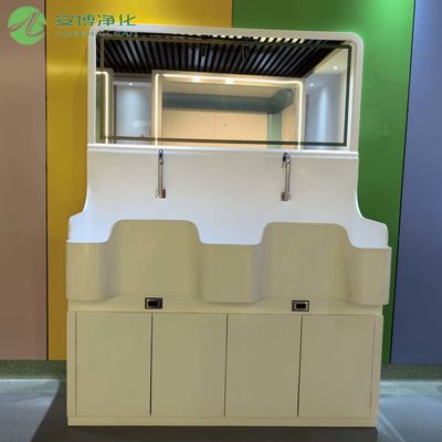 AMBER Knee-Sensing Double Wash Basin Scrub Sinks Medical With Mirror